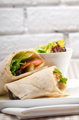 kafta shawarma chicken pita wrap roll sandwich