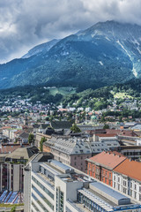 Fototapeta na wymiar General view of Innsbruck in western Austria.