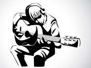playing guitar