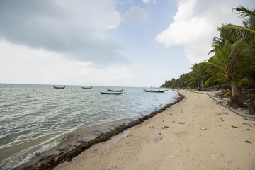 Fishing boats on shore, Koh Pha Ngan, Thailand