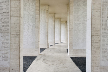 Walls bearing names of missing soldiers in Fort Bonifacio, Manila, Philippines