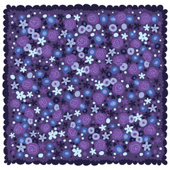 Violet blue flowers background