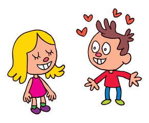 Boy falling in love