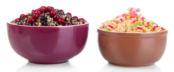 Bowls with kutia -  traditional Christmas sweet meal in