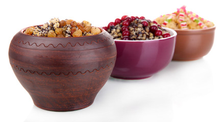 Bowls with kutia -  traditional Christmas sweet meal in