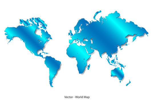 Blue Satin World Map
