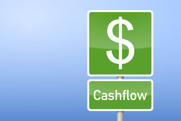 Obraz premium verkehrszeichen dollar cashflow I