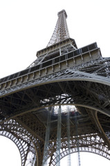 Eiffel tower in Paris on white