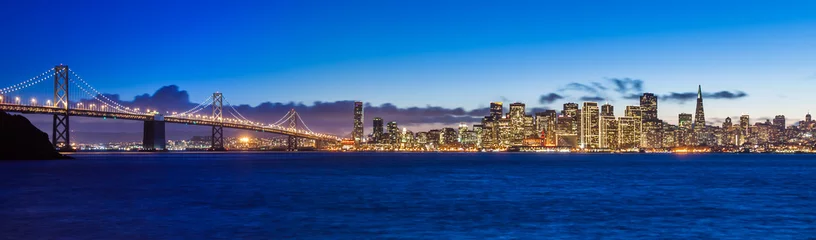 Fotobehang Bay Bridge en San Francisco © nstanev