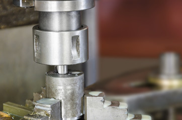 Drill milling machine closeup.