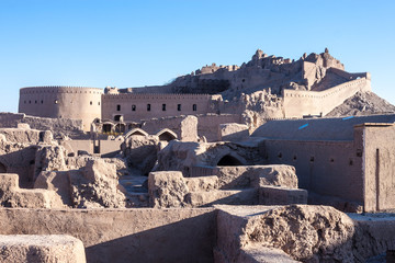 Ancient citadel Bam, reconstruction of damage by 2003 earthquake