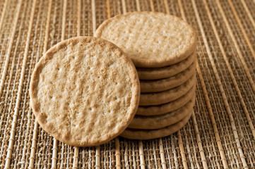 some crackers on the table