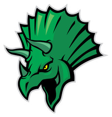 triceratops head mascot © bazzier