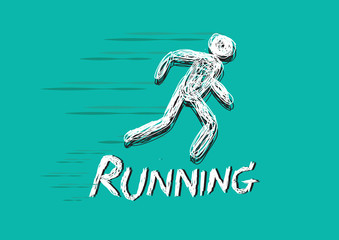 Running idea in Vector Illustration