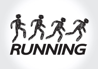 Running idea in Vector Illustration