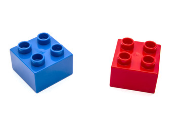 Red and blue building blocks