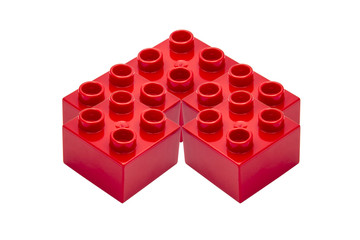 Red building blocks