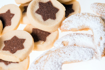 Fototapeta premium leckere Plätzchen mit Vanillekipferl