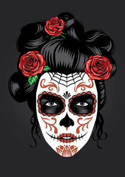 day of the dead girl make up