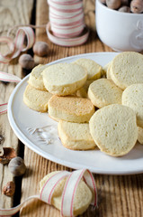 Fototapeta na wymiar Walnut cookies on a plate