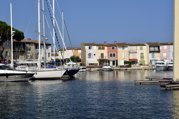 Boats in Port Grimaud in France