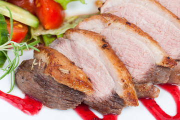 Glazed duck fillet