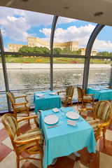 View from the window of floating Restaurant