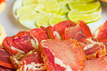 fragment of the festive table