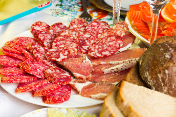 fragment of the festive table