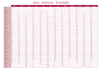2014 Annual Planner