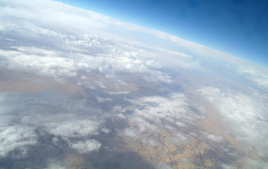 Fototapeta na wymiar sky view of cloudscape and earth