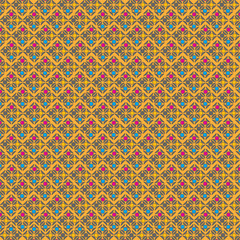 Retro style geometric seamless pattern