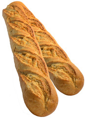 French bread baguettes isolated