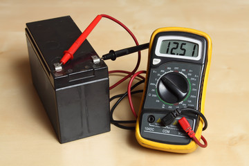 Measure the voltage at the battery.