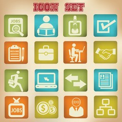 Jobs vintage icons,vector