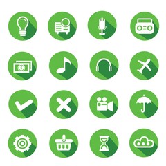 Web icons,Green version,vector