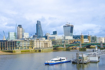 City of London view from millennium bridge