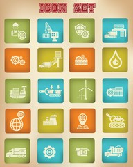 Industry vintage icons,vector