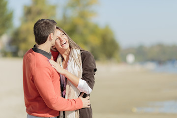 Young couple at the beach
