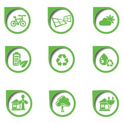Ecology icon,on white background,vector