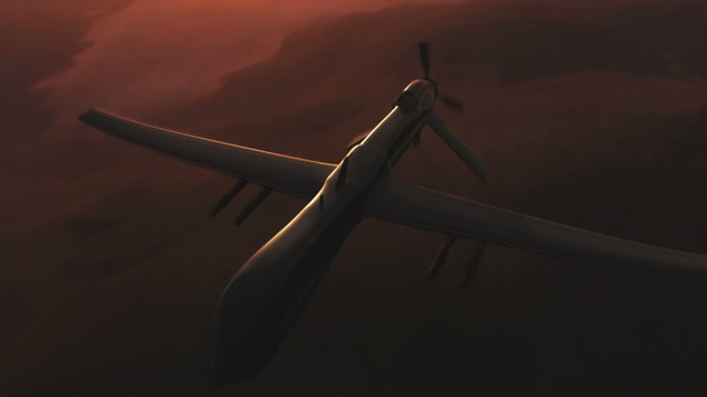 Predator Type Drone 3D animation