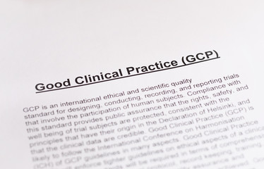 Obraz premium Good Clinical Practice. GCP. 