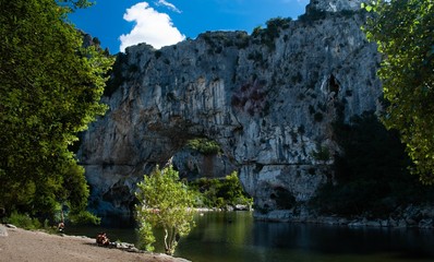 Fototapeta na wymiar Vallon Pont d'Arc en Ardèche