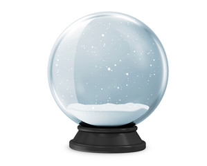 Snow Globe isolated on white background