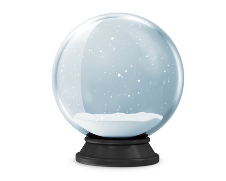 Snow Globe Isolated On White Background