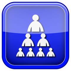 Organizational chart with people icon