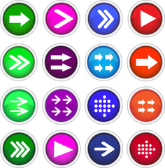Flat arrow icons