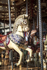 Fototapeta na wymiar carousel horses, Image of the city of Madrid, its characteristic