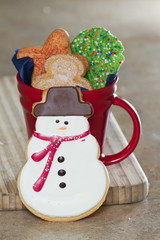 snow man cookie