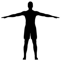 Sport man vector silhouette